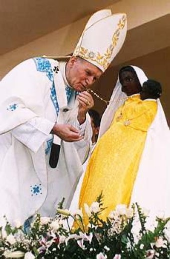 Pope with Black Madonna