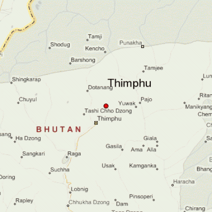 Thimpu, Bhutan - Map