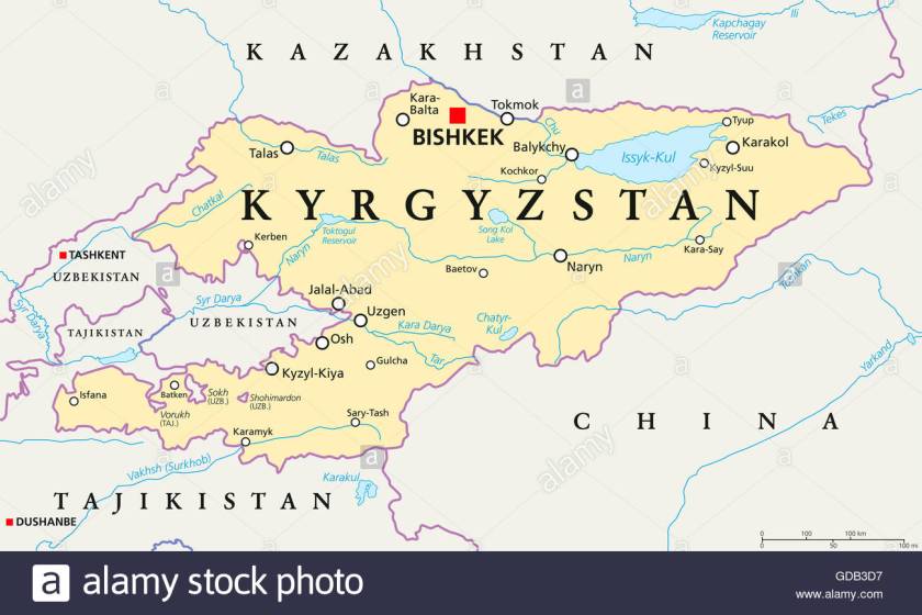 Bishkek, Kyrgyzstan Map