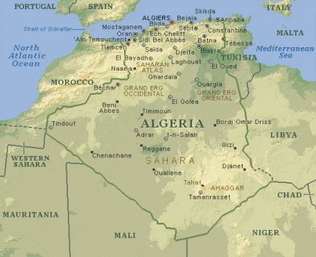 Tamanrasset - Ahagger Map